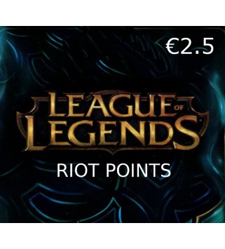 League of Legends 2.5 EUR Prepaid RP Card Key EUROPE